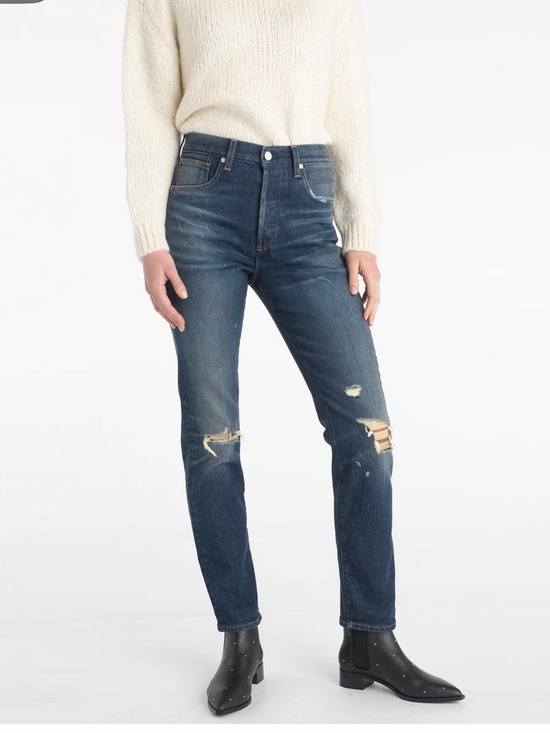 Cqy Denim - CQY Icon High Rise Slim Straight Jeans Acoustic Wash 28 NWT